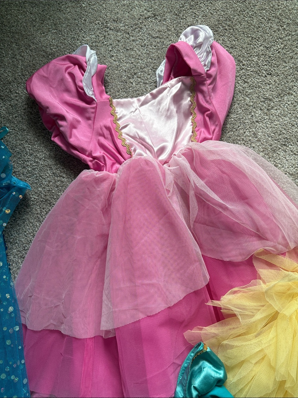 Disney Princess Dress Lot - Yellow, Pink, Teal, Blue, White Costumes - Picture 2 of 6
